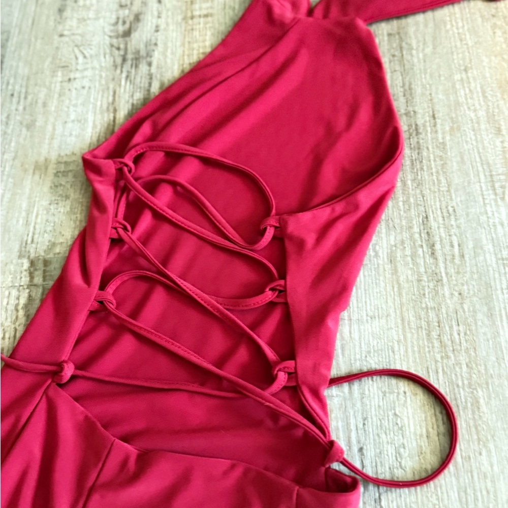 AYM Red Halter Maxi Dress - Picture 2 of 3